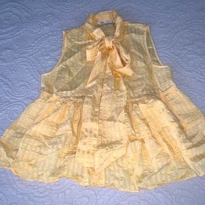 Zara Yellow Blouse. Size S